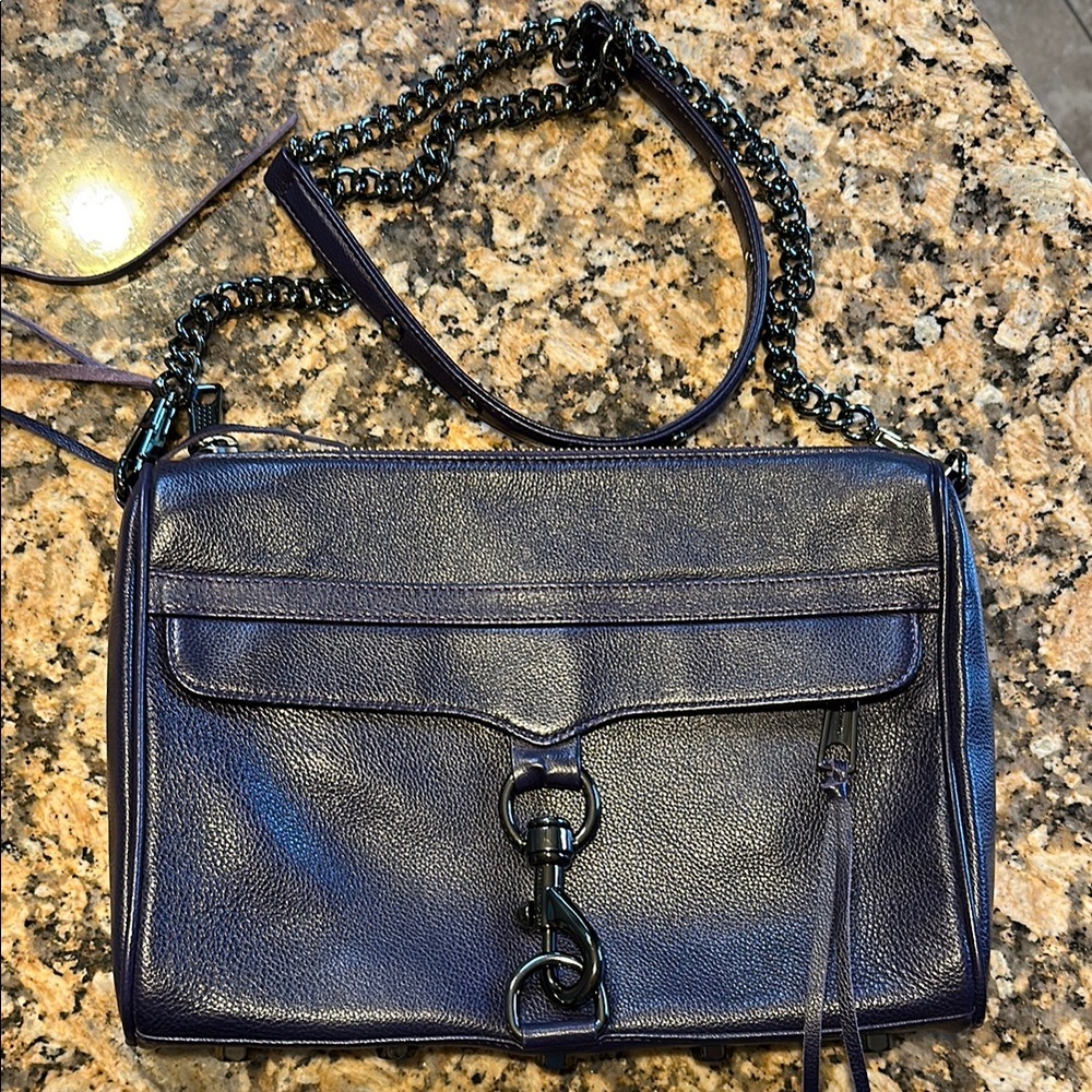 Rebecca Minkoff Purple Crossbody Bag with Braided Strap